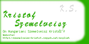 kristof szemelveisz business card